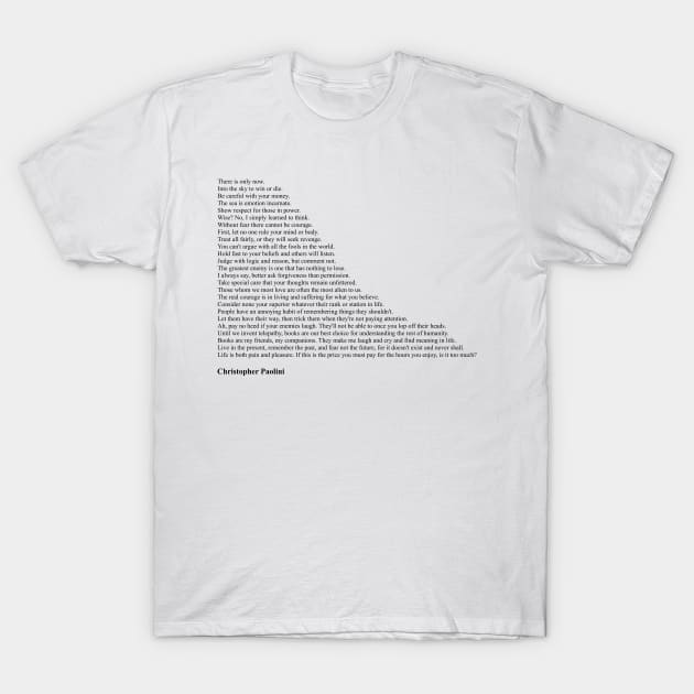 Christopher Paolini Quotes T-Shirt by qqqueiru